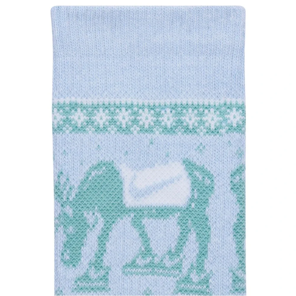 Nike‎ Everyday Cushioned Crew Socks 4 Pair Holiday Moose Fair Isle green blue